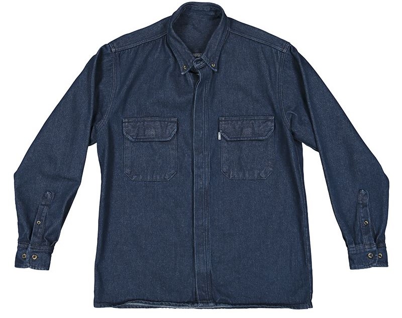 CAMISOLA DE SOLDADOR MEZCLILLA DE 14oz.