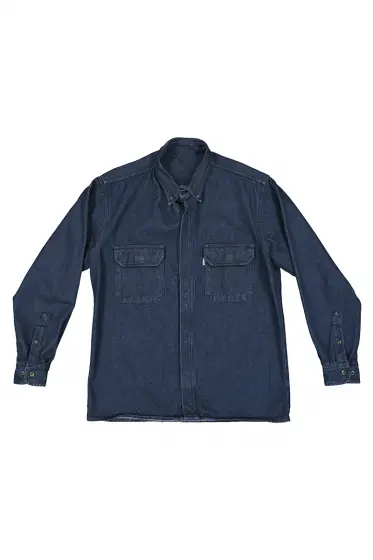 CAMISOLA MANGA LARGA DE MEZCLILLA 12oz 100% ALGODON 