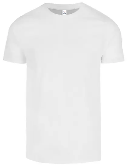 PLAYERA PESO COMPLETO CUELLO REDONDO MANGA CORTA PARA CABALLERO. 100% ALG. COD. C0300. COLOR BLANCO