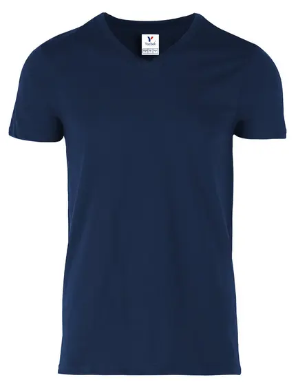 PLAYERA CUELLO V MANGA CORTA PARA CABALLERO, 100% ALG. COD. C0306