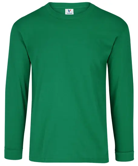 PLAYERA PESO COMPLETO CUELLO REDONDO MANGA LARGA PARA CABALLERO, 100% ALG. COD. C0304