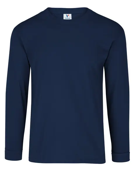 PLAYERA PESO COMPLETO CUELLO REDONDO MANGA LARGA UNISEX PARA NIÑO, 100% ALG. COD. N0304