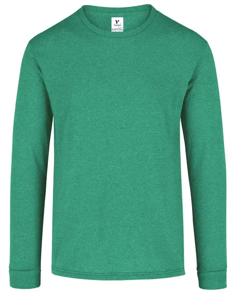 PLAYERA CUELLO REDONDO MANGA LARGA PARA CABALLERO, 50% ALG. 50% POL. COD. C0354 JASPE