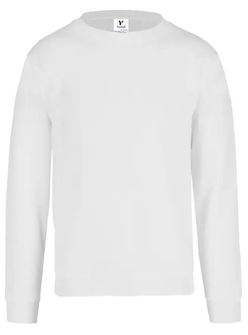 SUDADERA CUELLO REDONDO UNISEX PARA NIÑO, 50% ALG. 50% POL. COD. N0700. COLOR BLANCO