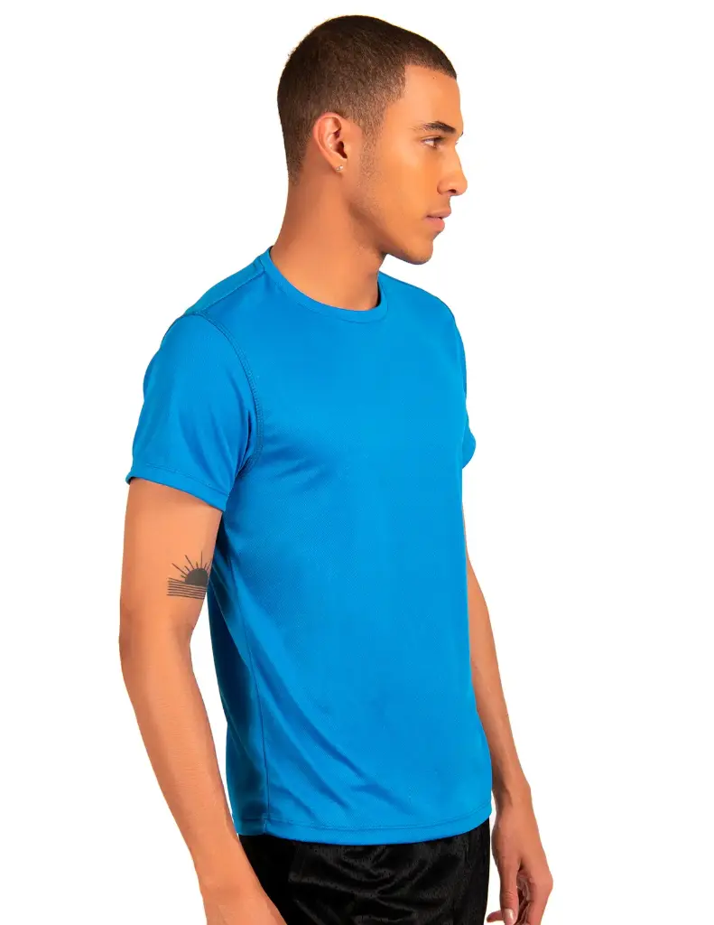 PLAYERA CUELLO REDONDO MANGA CORTA GRIS DRY FIT 