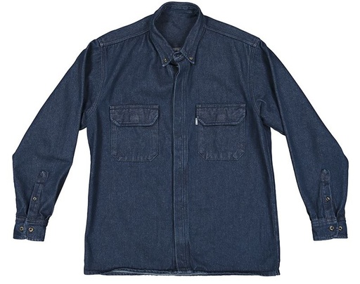 CAMISOLA DE SOLDADOR MEZCLILLA DE 14oz.