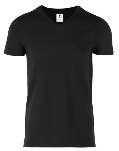 PLAYERA CUELLO V MANGA CORTA PARA CABALLERO, 100% ALG. COD. C0306