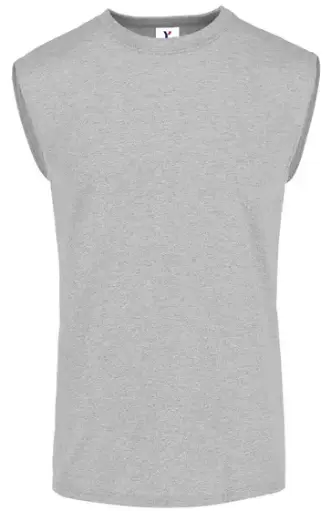 PLAYERA CUELLO REDONDO SIN MANGAS PARA CABALLERO, 90% ALG. 10% POL. COD. C0310