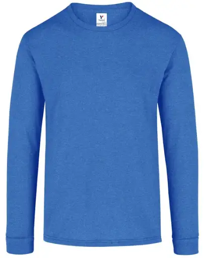 PLAYERA CUELLO REDONDO MANGA LARGA PARA CABALLERO, 50% ALG. 50% POL. COD. C0354 JASPE